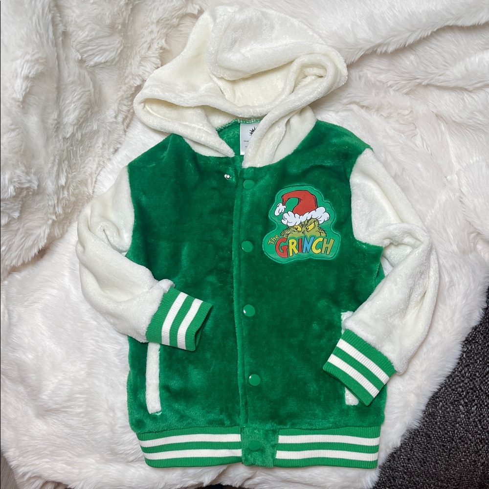 The grinch kids button up jacket 3T